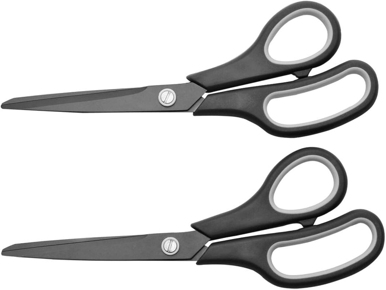 Scissors 8 Inch Soft Comfort-Grip Handles Sharp Titanium Blades, 2-Pack